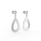 Sterling Silver Diamond Earrings — IMAGE URL