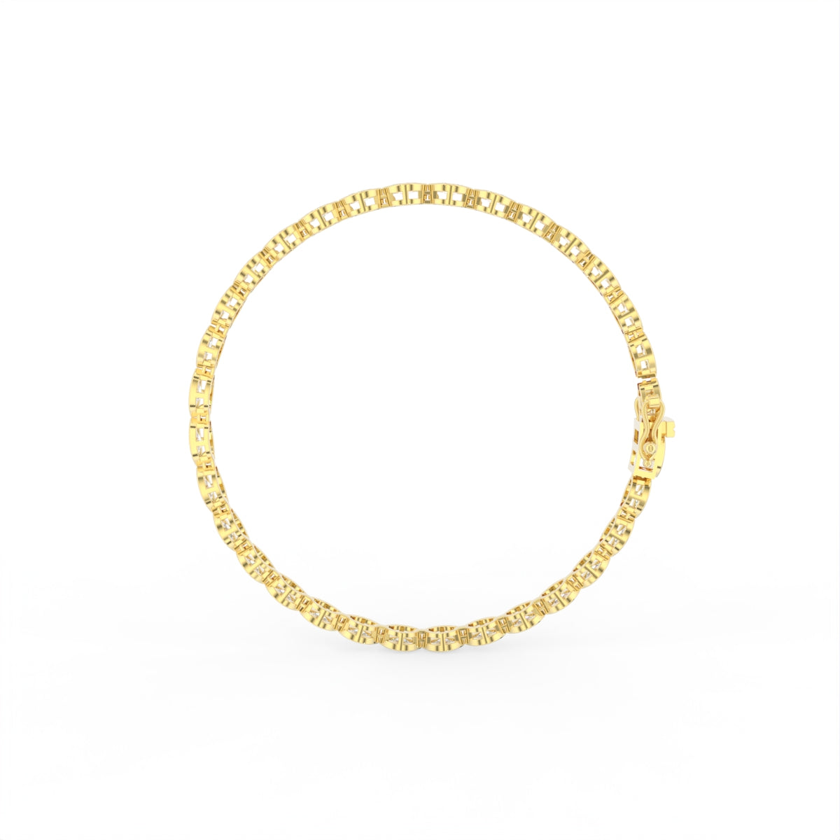 Sterling Silver Diamond Bracelet — FRONT/BACK