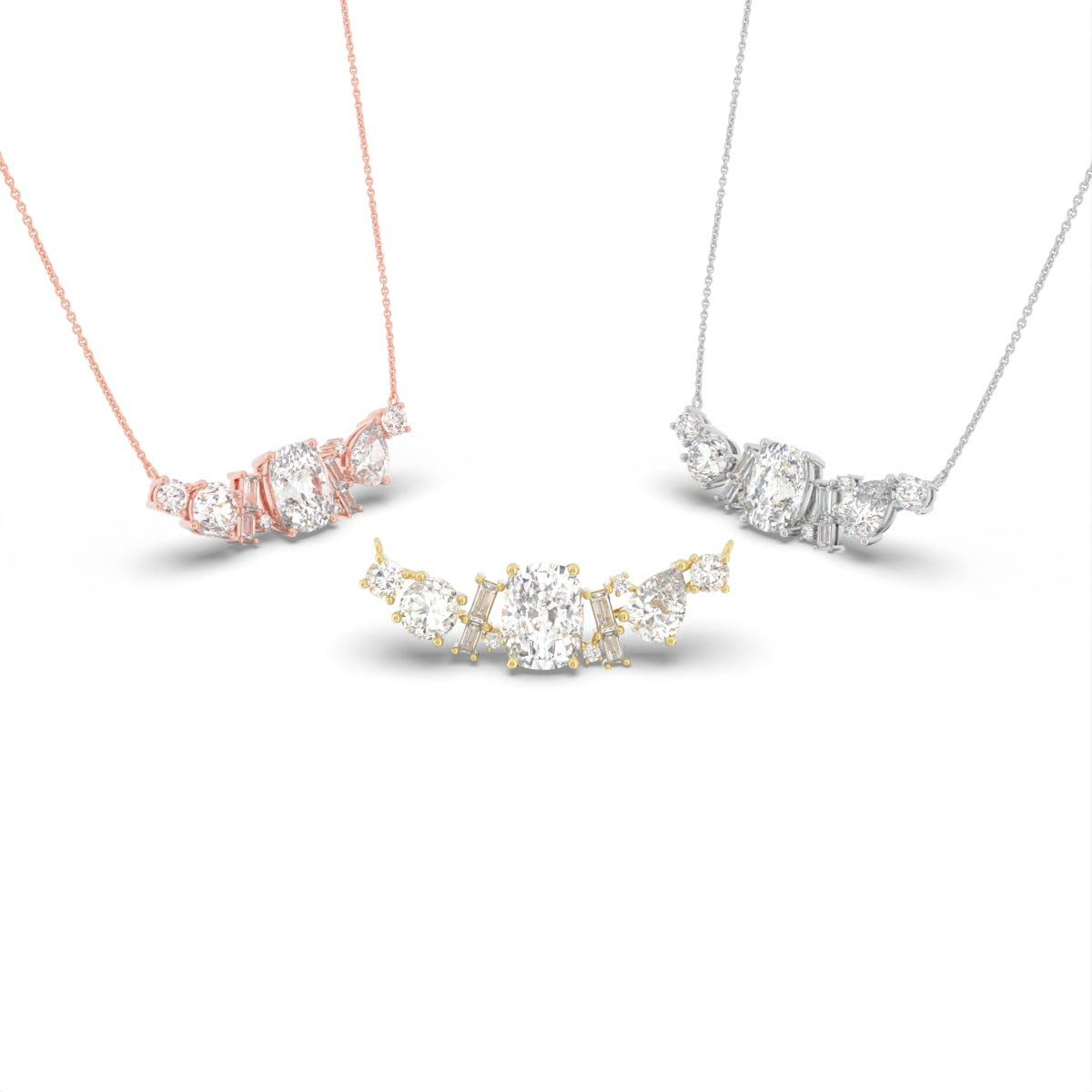 18K Diamond Pendant — 3 COLOR