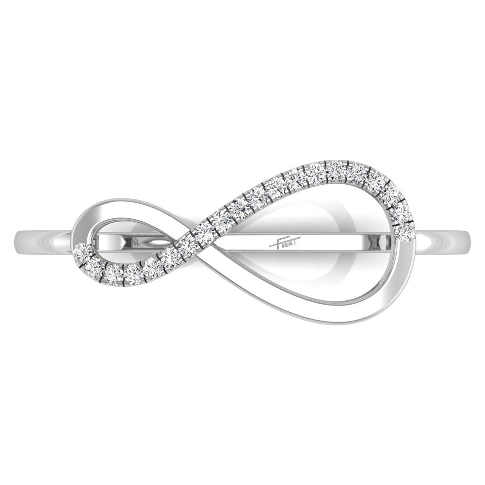 18K Infinity Round Diamond Bracelet — TOP