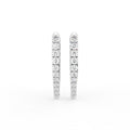 18K Pave Diamond Hoop Earrings — TOP