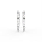 18K Pave Diamond Hoop Earrings — TOP