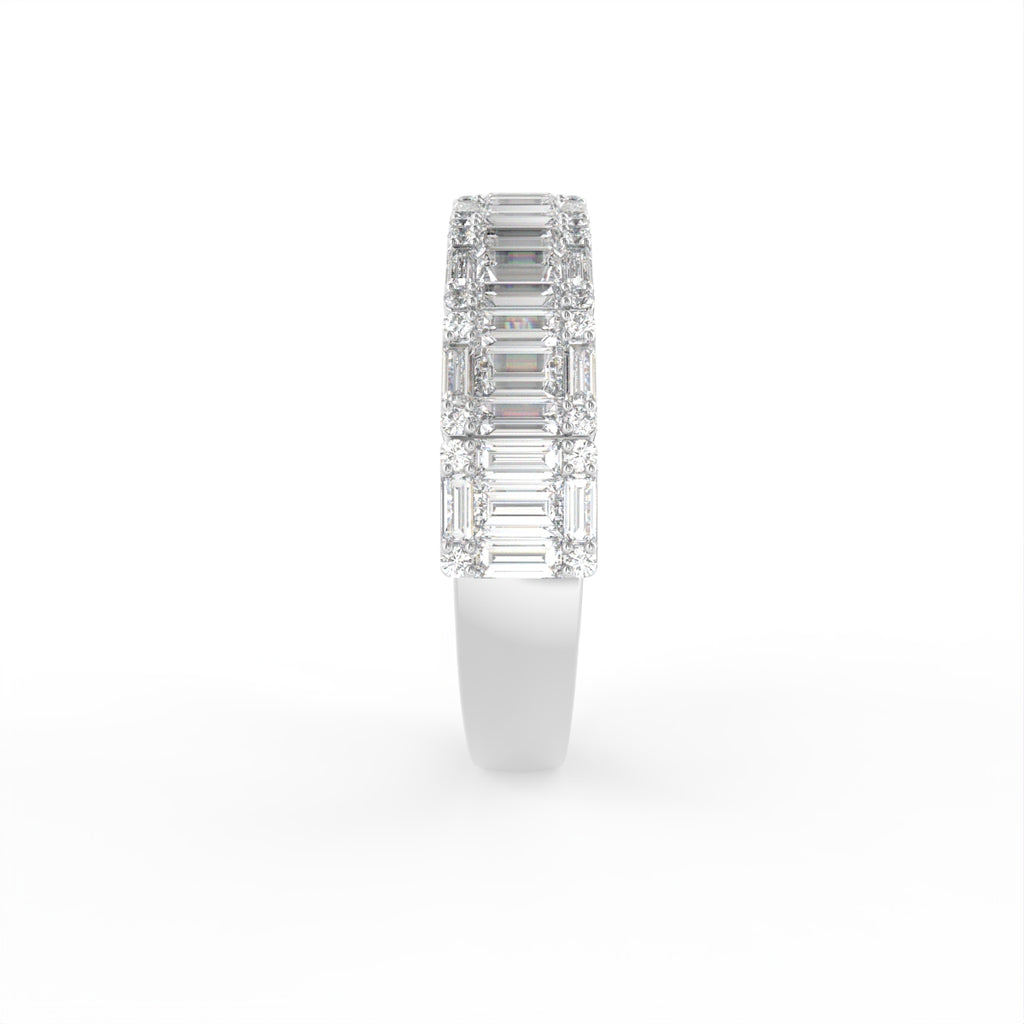 18K Eternity Baguette Diamond Ring — SIDE