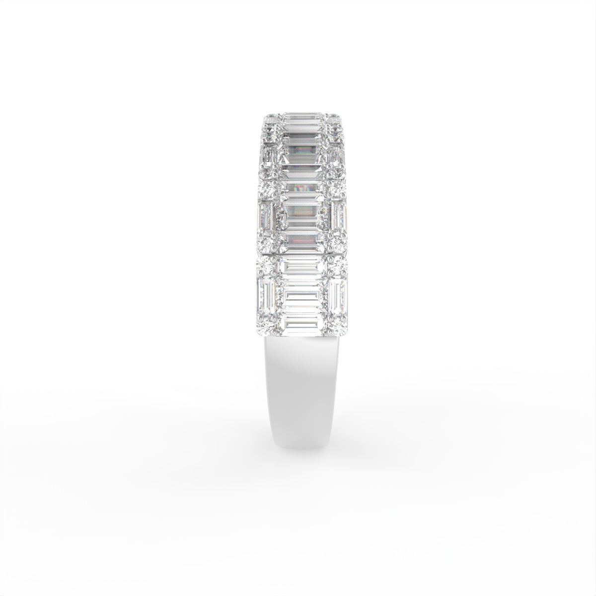 18K Eternity Baguette Diamond Ring — SIDE