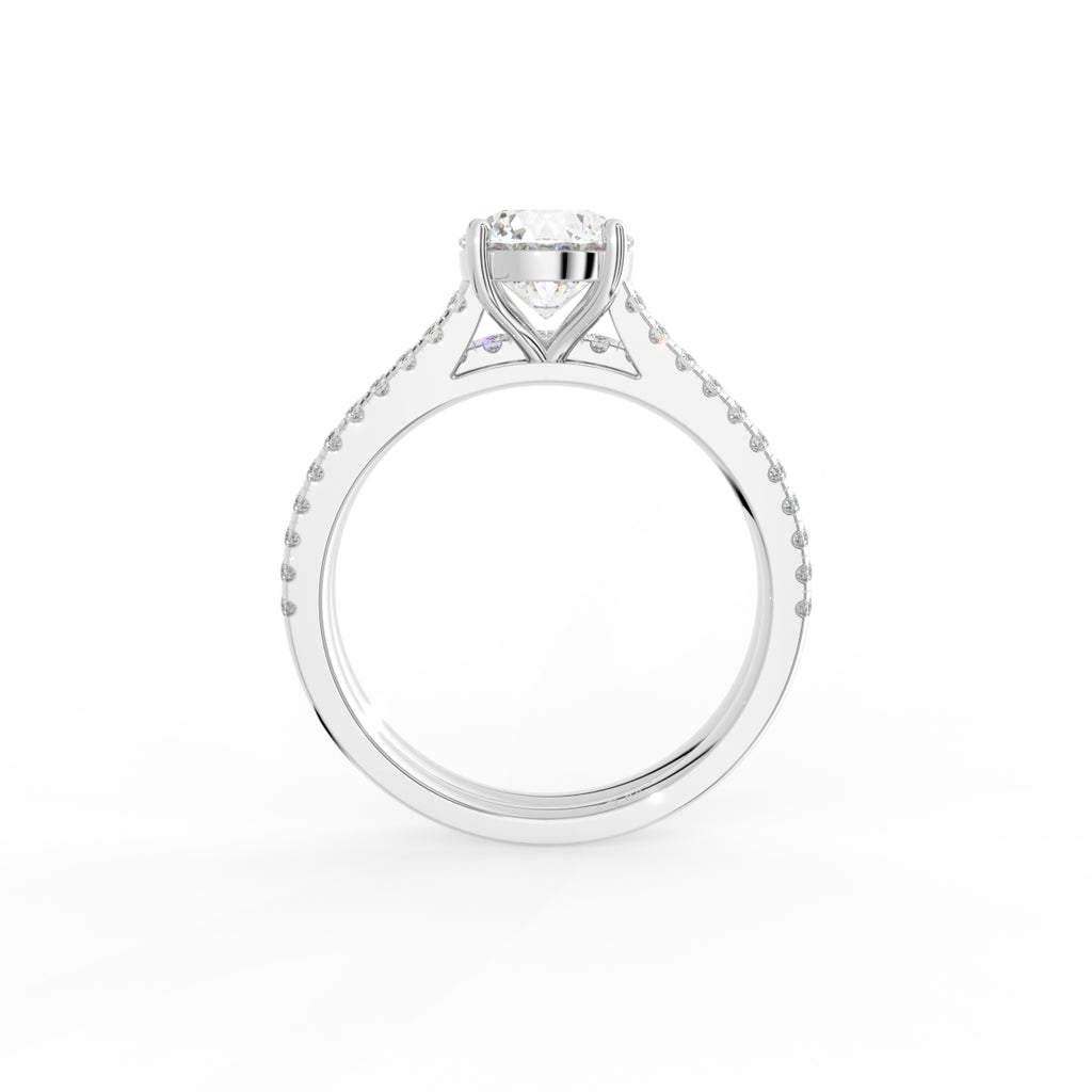18K Solitaire Diamond Ring — FRONT