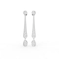 18K Round Pear Drop Diamond Earrings — TOP