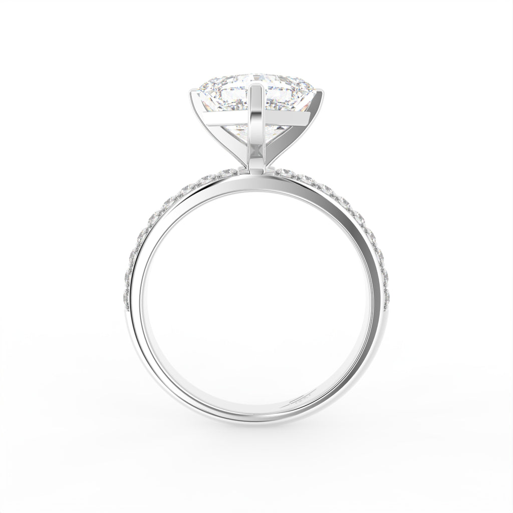 18K Asscher Diamond Ring — FRONT