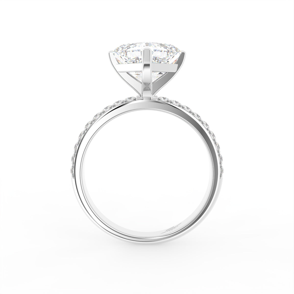 18K Asscher Diamond Ring — FRONT