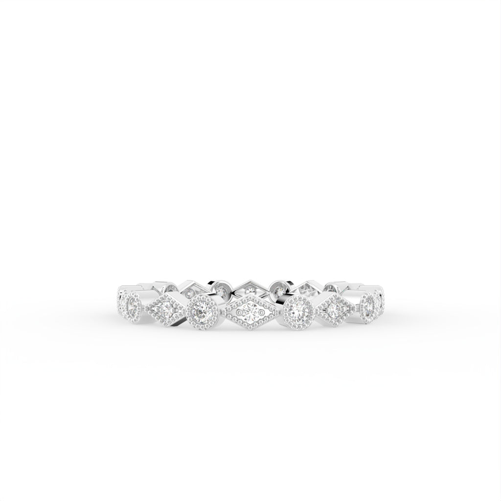 18K Bespoke Diamond Band Ring — TOP