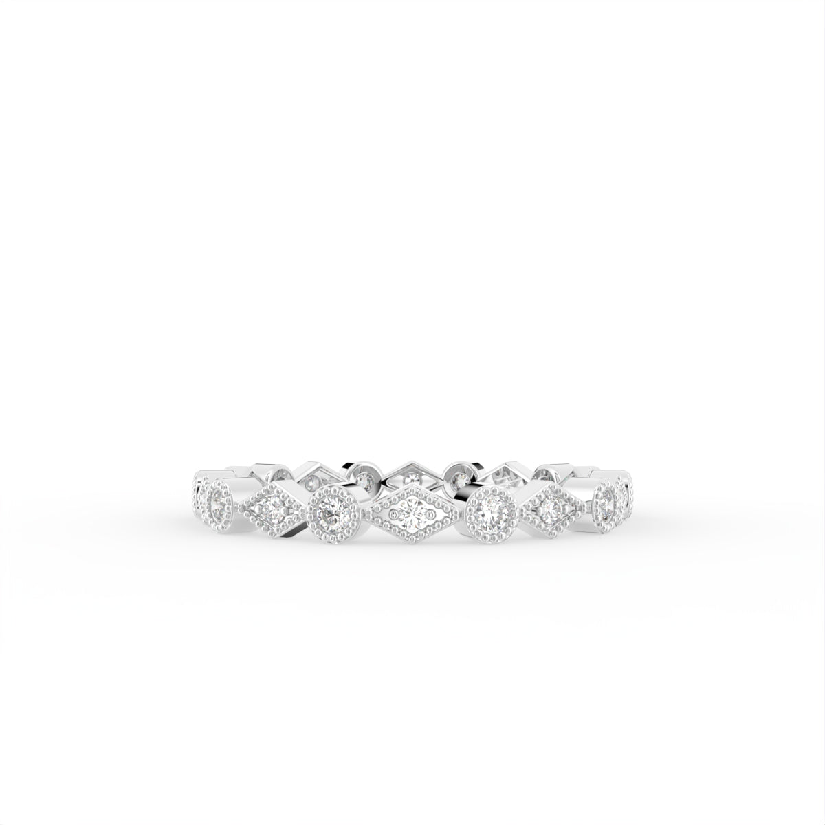 18K Bespoke Diamond Band Ring — TOP