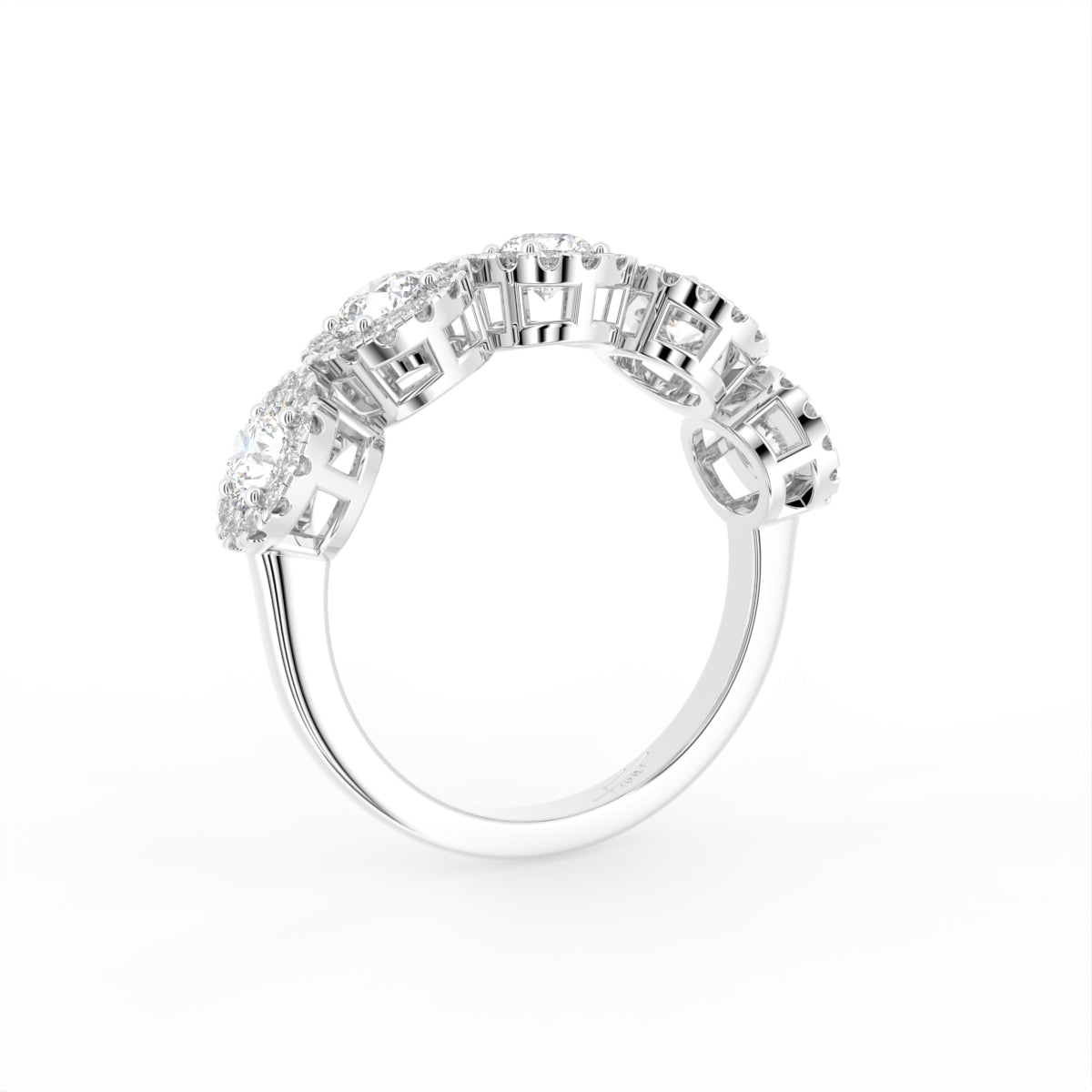 18K Eternity Round Diamond Ring — 3D VIEW