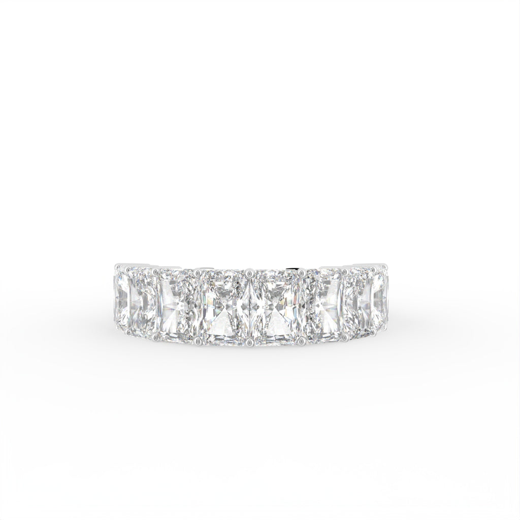 18K Eternity Emerald Diamond Ring — TOP