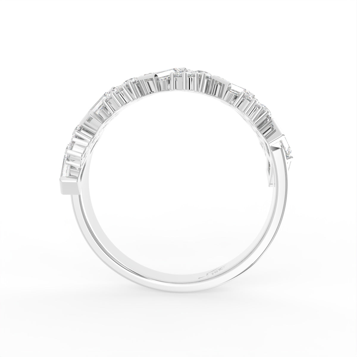 18K Eternity Baguette Diamond Ring — FRONT