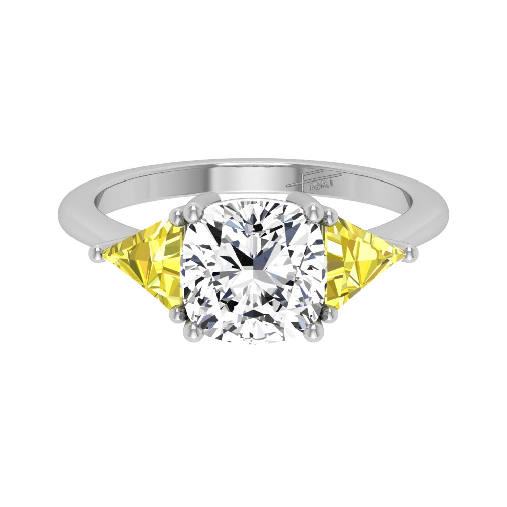 vimg:FJ2399|18K Trilogy Cushion Diamond Ring — TOP