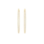 18K Diamond Hoop Earrings — TOP