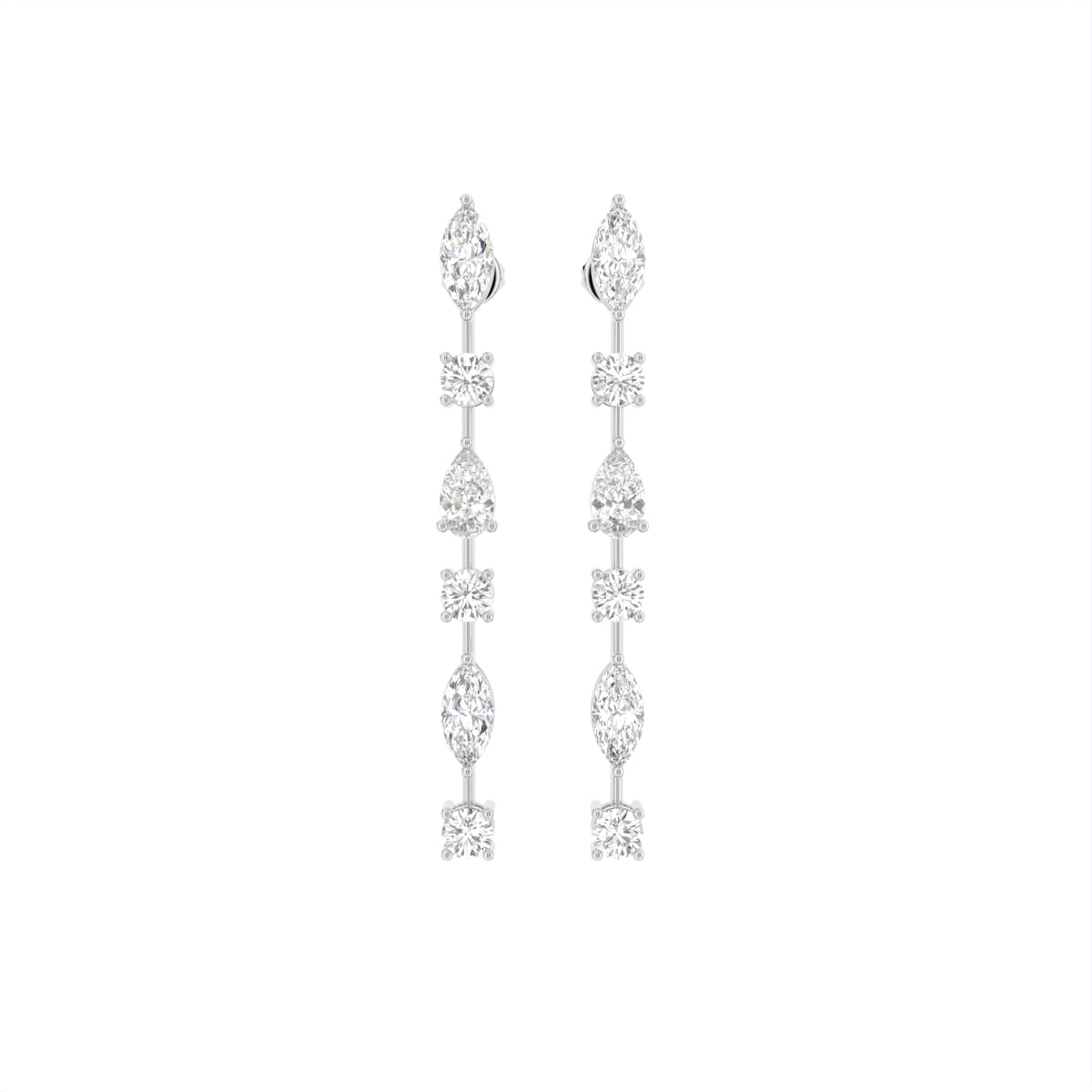 18K Marquise Diamond Drop Earrings — TOP