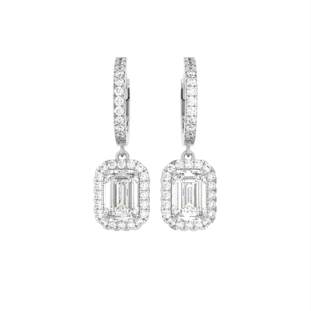 18K Diamond Drop Earrings — TOP