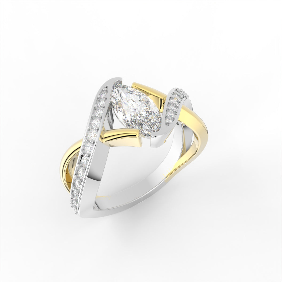 Sterling Silver Diamond Ring — IMAGE URL