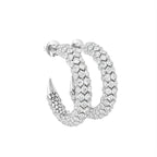 18K Pave Diamond Earrings — 3D VIEW