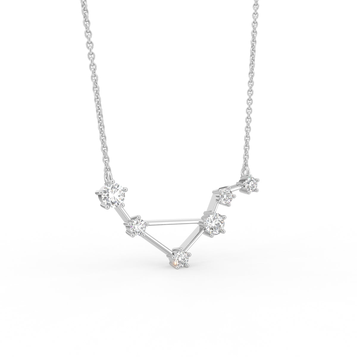 vimg:FJ6918|vimg:FJ6919|18K Constellation Round Diamond Pendant — 3D VIEW