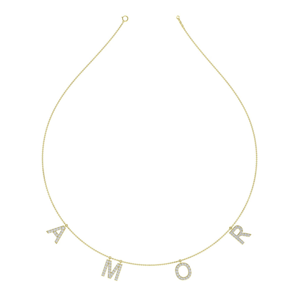 18K Amor Charm Diamond Necklace — TOP