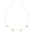 18K Amor Charm Diamond Necklace — TOP
