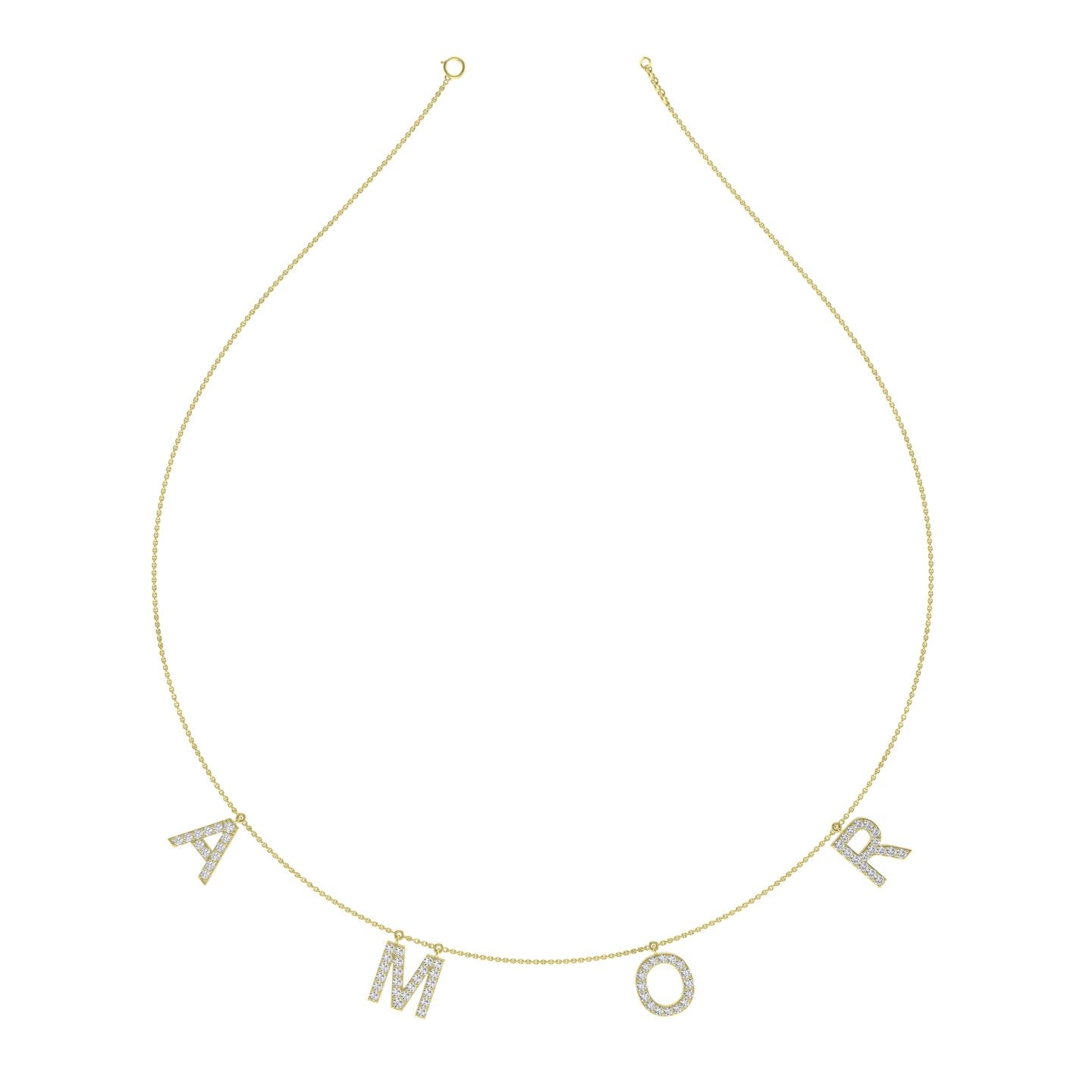 18K Amor Charm Diamond Necklace — TOP