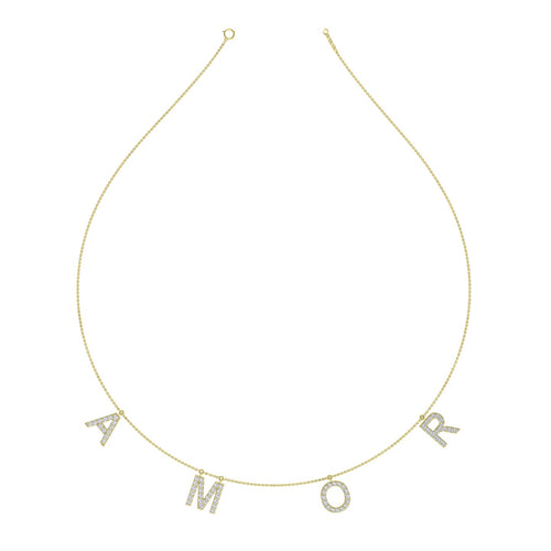 18K Amor Charm Diamond Necklace — TOP