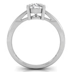 18K Solitaire Pear Diamond Ring — FRONT