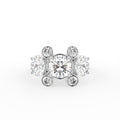 18K Bespoke Round Diamond Cocktail Ring — TOP