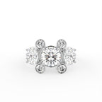 18K Bespoke Round Diamond Cocktail Ring — TOP
