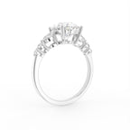 18K Bespoke Oval Diamond Engagement Ring — 3D VIEW