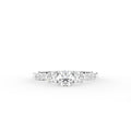 18K Bespoke Round Diamond Trilogy Ring — TOP