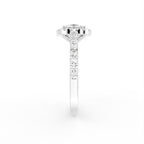 vimg:Z00240|18K Halo Cushion Diamond Ring — SIDE