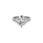 18K Bespoke Oval Diamond Engagement Ring — TOP