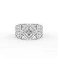 18K White Gold Bespoke Pave Diamond Ring — TOP