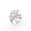 Sterling Silver Heart Diamond Ring — IMAGE URL