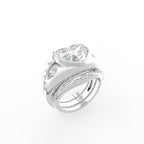 Sterling Silver Heart Diamond Ring — IMAGE URL