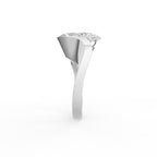 18K Solitaire Oval Diamond Ring — SIDE