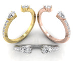 18K Bespoke Pear Diamond Ring — 3 COLOR