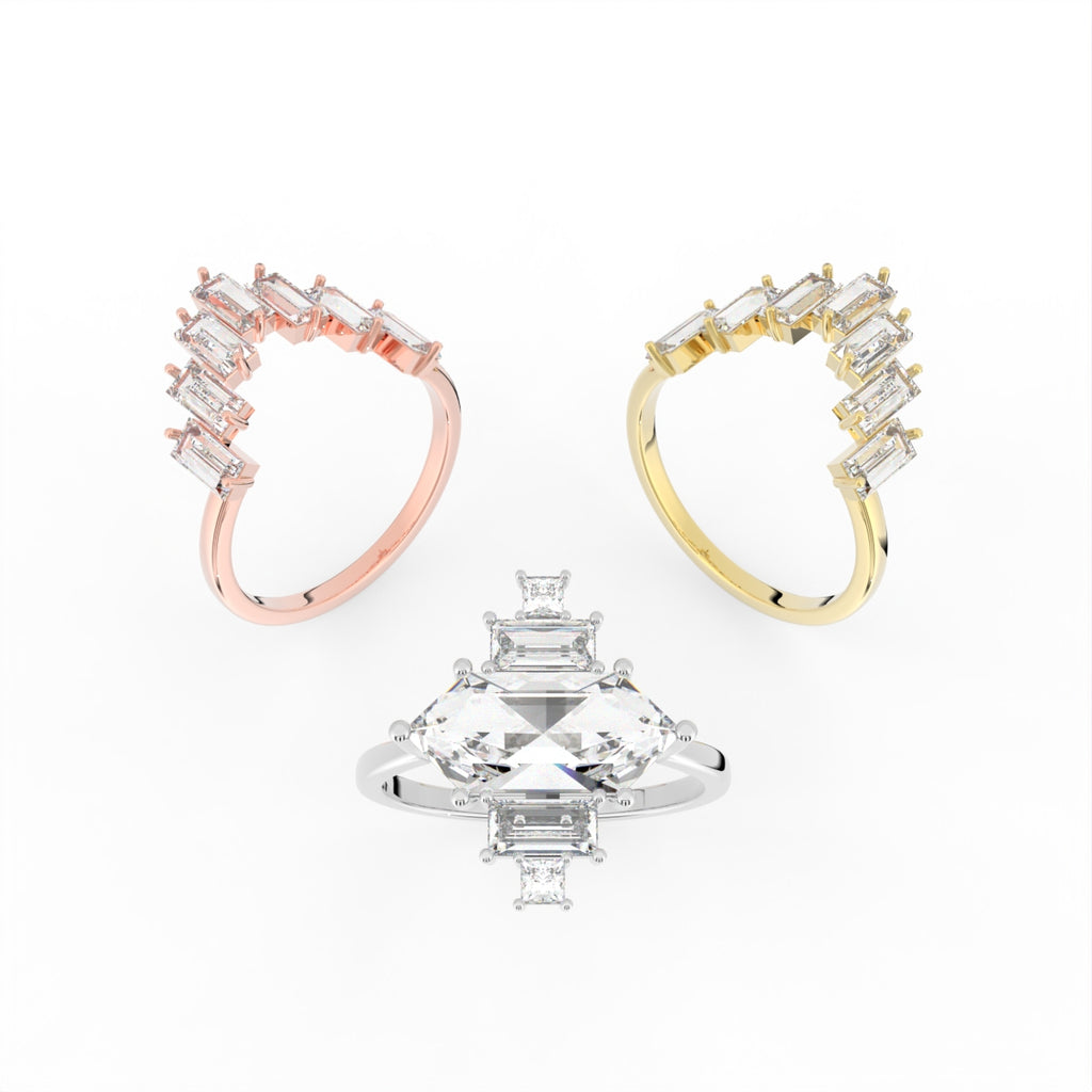 Sterling Silver Diamond Ring — 3 COLOR
