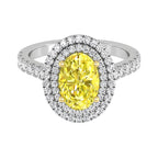 vimg:Z00231|18K Halo Oval Diamond Solitaire Ring — TOP