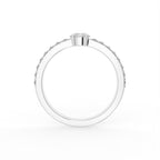 18K Shoulder Set Round Diamond Ring — FRONT