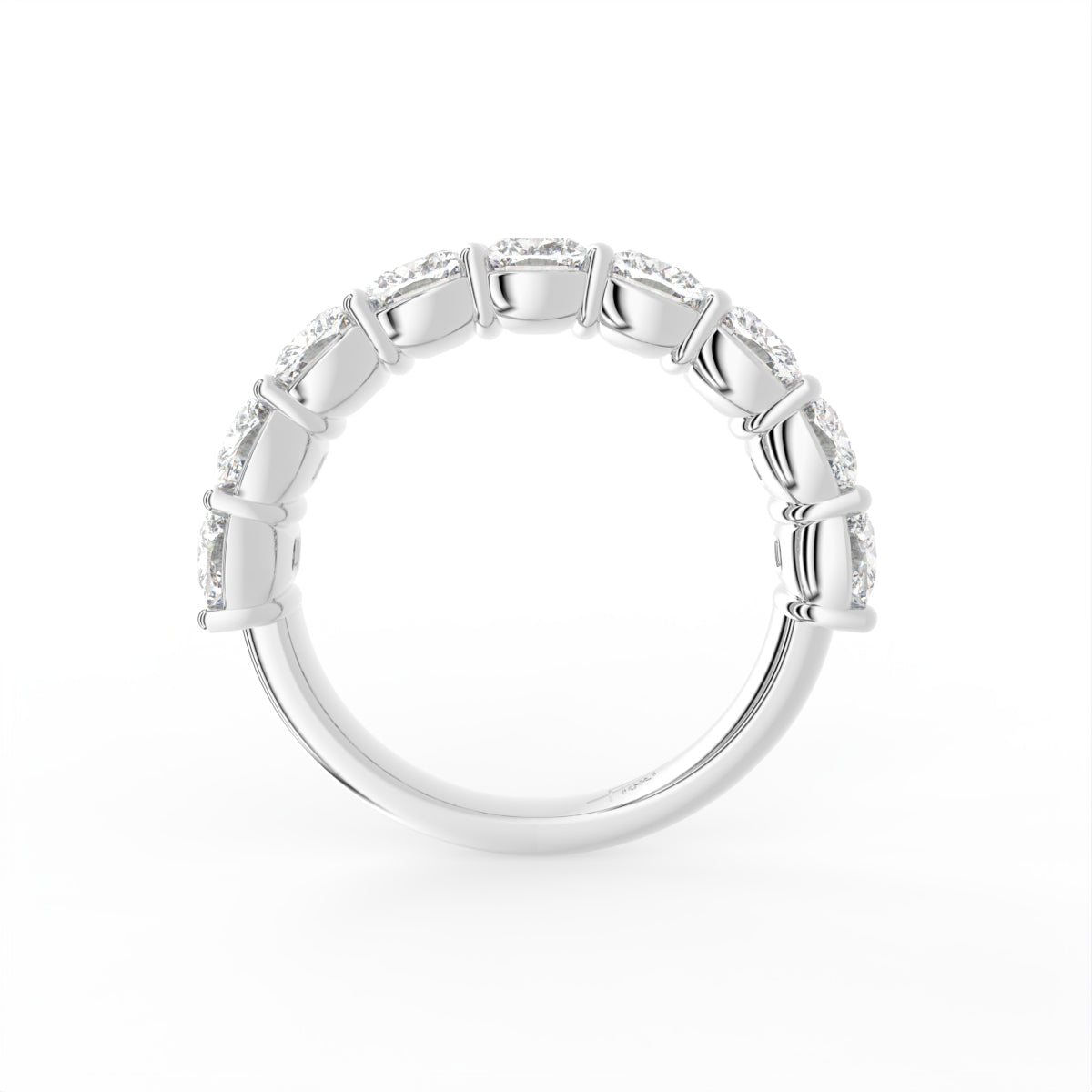 vimg:FJ4854|vimg:FJ4855|vimg:FJ4856|vimg:FJ4861|14K White Gold Eternity Cushion Diamond Ring — FRONT