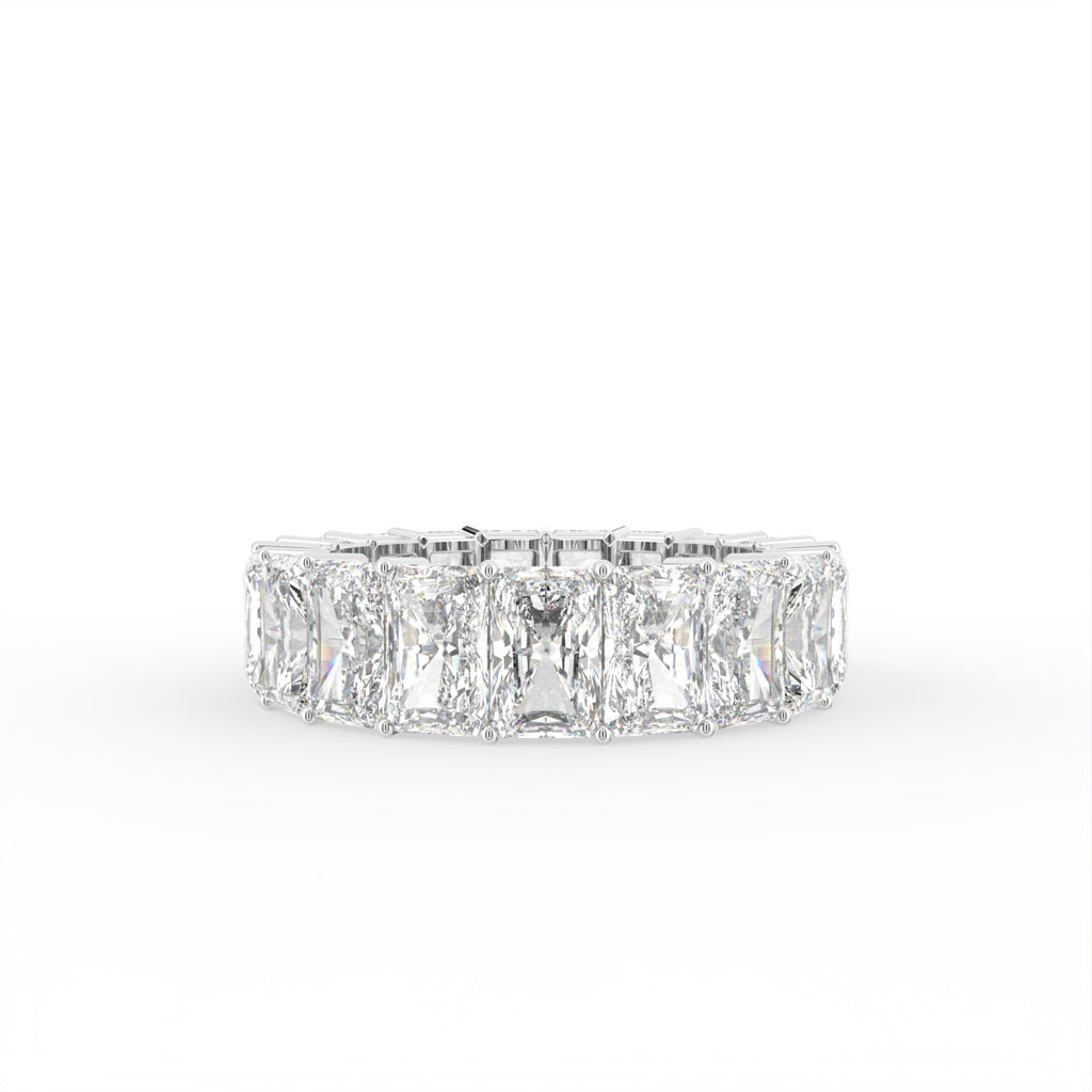 vimg:FJ3843|vimg:FJ3846|vimg:FJ3845|vimg:FJ3844|vimg:FJ3851|vimg:FJ3852|vimg:FJ3847|14K White Gold Radiant Diamond Eternity Ring — TOP