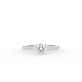 18K Cushion Diamond Engagement Ring — TOP