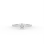 18K Cushion Diamond Engagement Ring — TOP