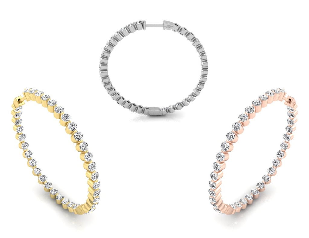 vimg:FJ3883|vimg:FJ3890|vimg:FJ3242|14K Round Diamond Hoop Earrings — 3 COLOR
