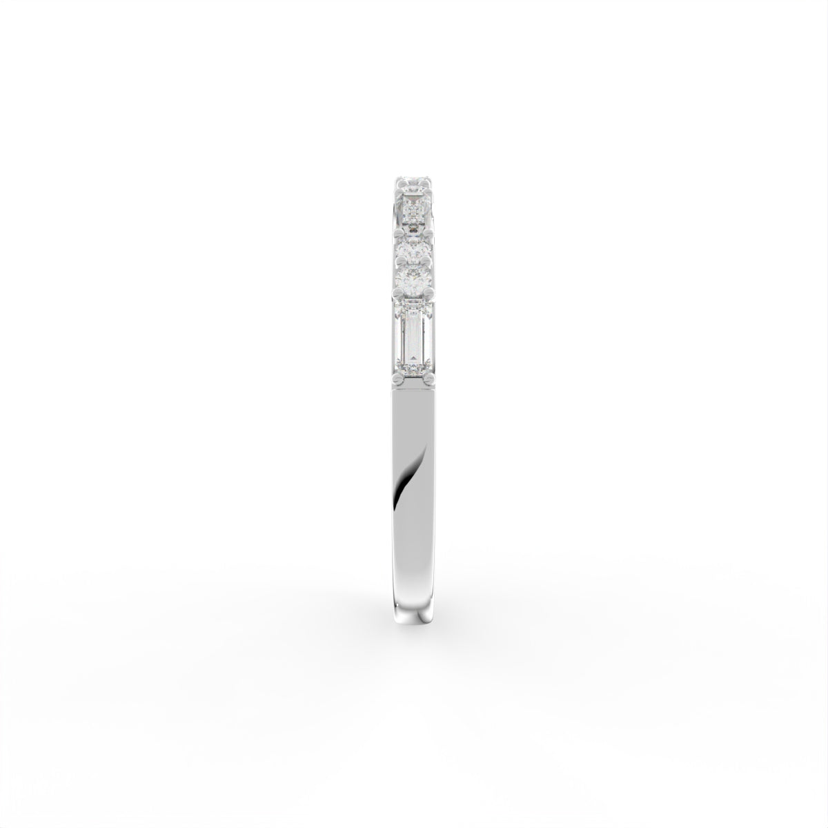 Sterling Silver Diamond Ring — 3D / RIGHT