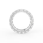 vimg:FJ3909|vimg:FJ4064|vimg:FJ4061|vimg:FJ4062|14K White Gold Eternity Emerald Diamond Ring — SIDE
